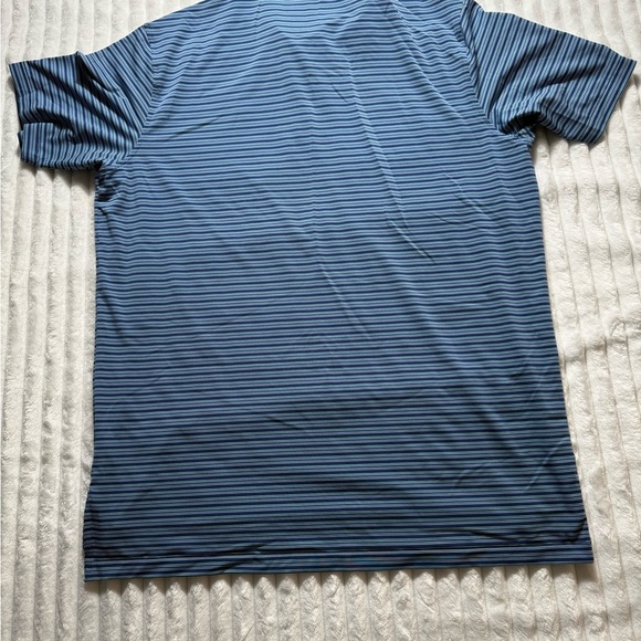 Peter Millar Summer Comfort Crown Men's Blue Striped Polo Shirt NEW - Picture 10 of 10